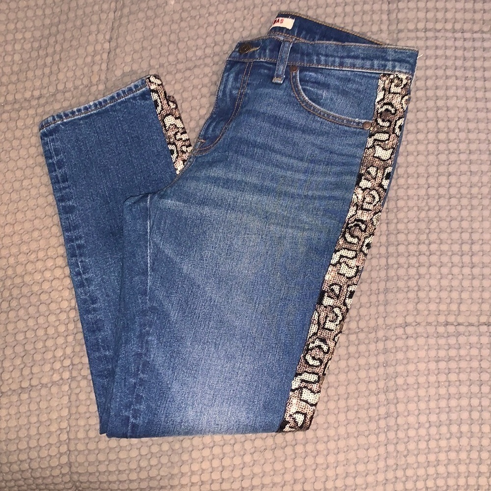 Johnny Was Capri Jeans with Faux animal print stripes Women’s 27 - Picture 2 of 6